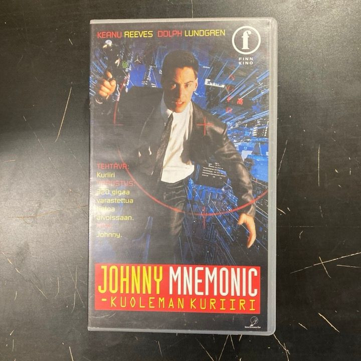 Johnny Mnemonic VHS (VG+/M-) -toiminta/sci-fi-